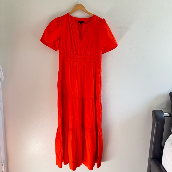 Quince 100% Organic Cotton Poplin Tiered Maxi Dress size Large - Picture 2 of 13